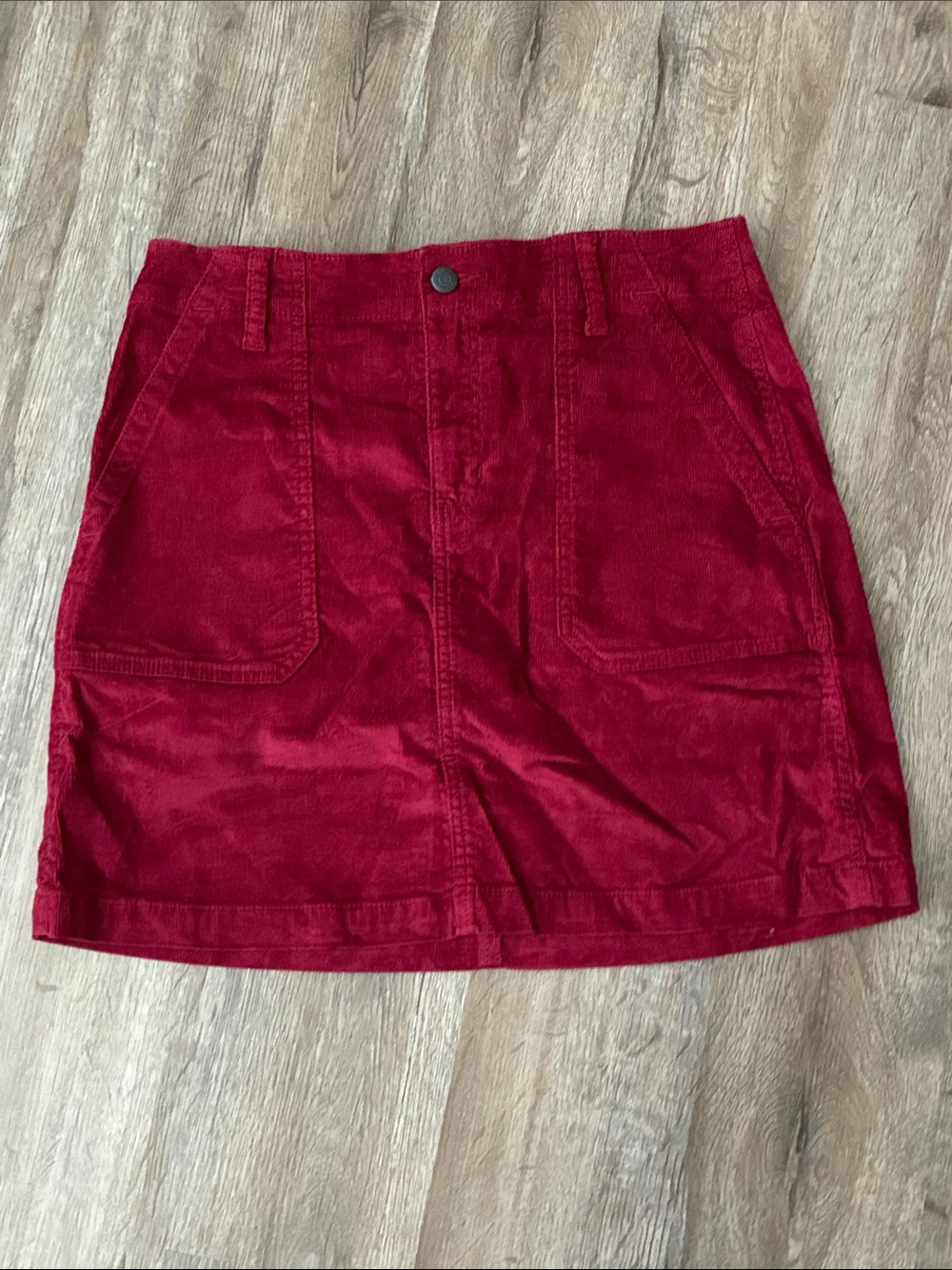 Old Navy Red Corduroy Mini Skirt